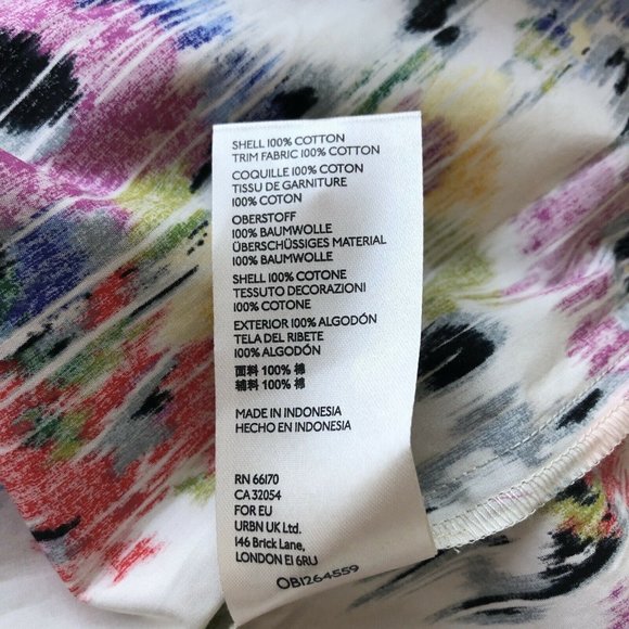 NWT Anthropologie Rachael Floral Button Down Top M Puff Sleeves - Picture 9 of 9